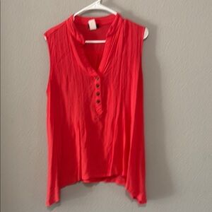 Cocomo peach Asymmetrical Sleeveless Blouse summer